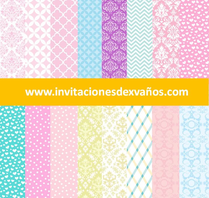 Fondos De Xv Años para hacer invitaciones