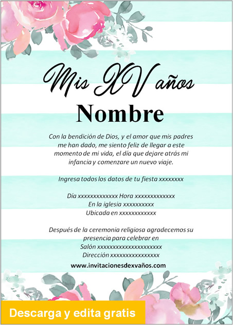 Invitaciones originales para cumpleaños de 15