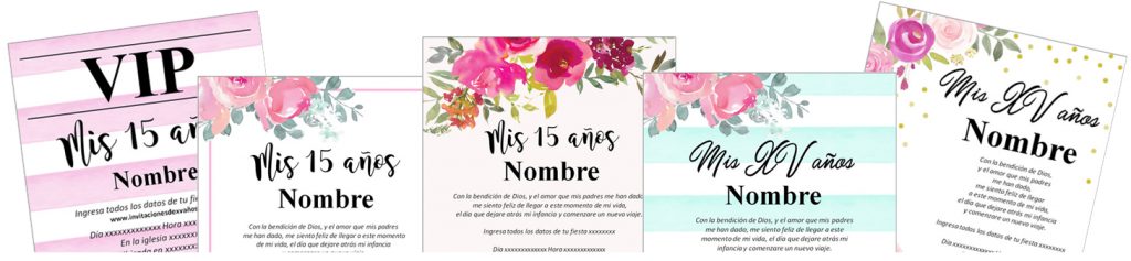 Invitaciones para 15 años