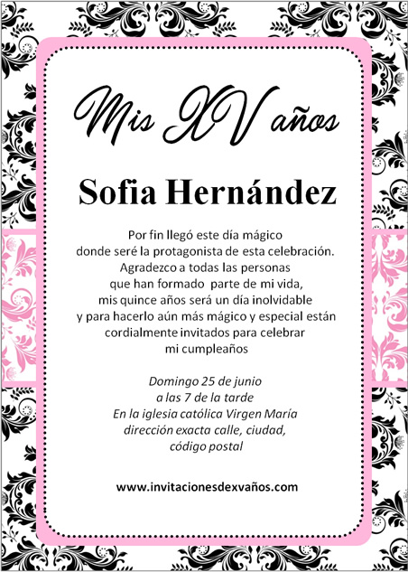 Invitación De 15 Años