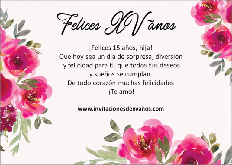 Frases de Felices 15 Años