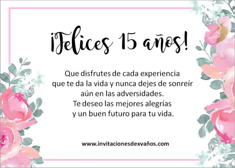 Frases de Felices xv Años