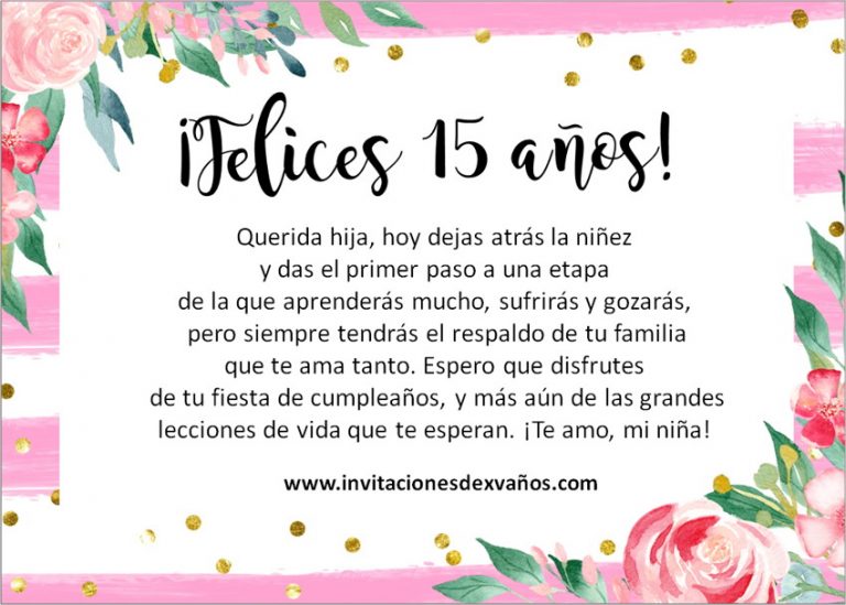 Tarjeta de Felices 15 Años gratis