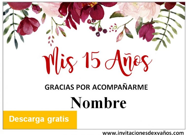 tarjetas para 15 años gratis