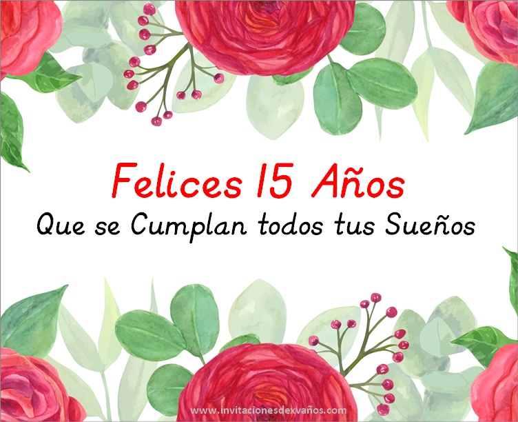 Tarjetas de cumpleaños para 15 años