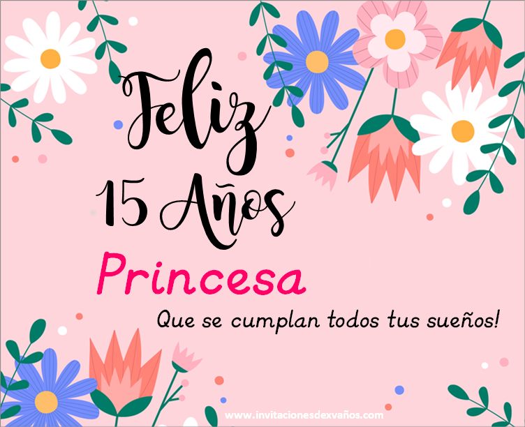 tarjetas felicitación 15 anos